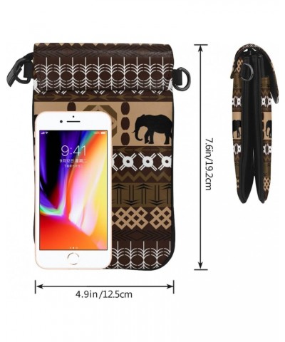 African Graphic Design Small Crossbody Bags for Women PU Leather Cell Phone Purse Wallet with Card Slots $14.27 Crossbody Bags