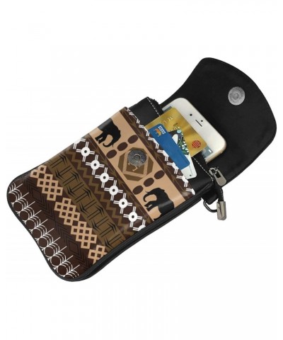 African Graphic Design Small Crossbody Bags for Women PU Leather Cell Phone Purse Wallet with Card Slots $14.27 Crossbody Bags