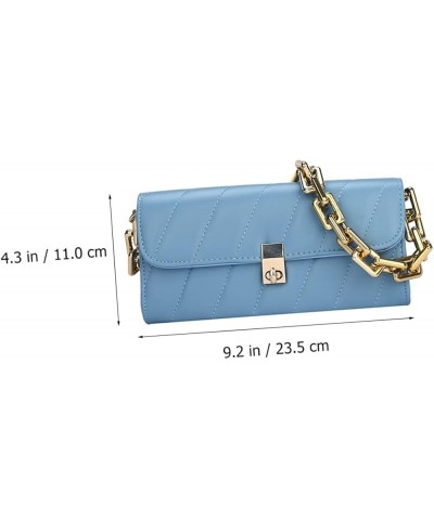 French Underarm Bag Key Organizers Bag Armpit Bag Pu Handbag Traveling Crossbody Bags for Women Leather Blue $9.74 Shoulder Bags