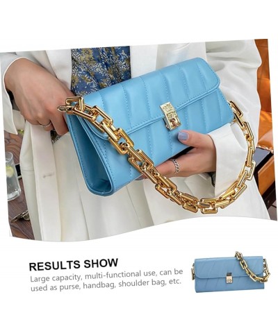 French Underarm Bag Key Organizers Bag Armpit Bag Pu Handbag Traveling Crossbody Bags for Women Leather Blue $9.74 Shoulder Bags