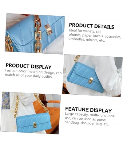 French Underarm Bag Key Organizers Bag Armpit Bag Pu Handbag Traveling Crossbody Bags for Women Leather Blue $9.74 Shoulder Bags