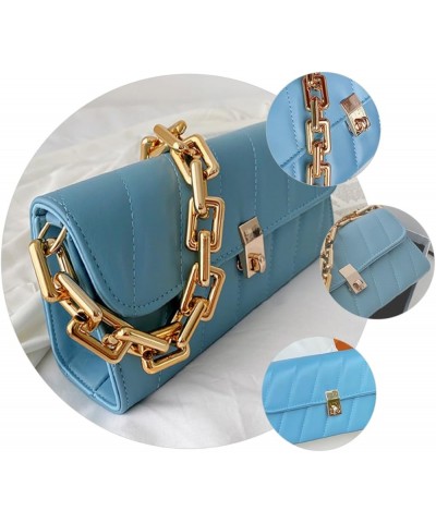 French Underarm Bag Key Organizers Bag Armpit Bag Pu Handbag Traveling Crossbody Bags for Women Leather Blue $9.74 Shoulder Bags