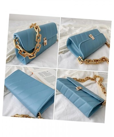 French Underarm Bag Key Organizers Bag Armpit Bag Pu Handbag Traveling Crossbody Bags for Women Leather Blue $9.74 Shoulder Bags