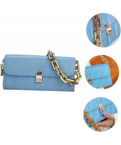 French Underarm Bag Key Organizers Bag Armpit Bag Pu Handbag Traveling Crossbody Bags for Women Leather Blue $9.74 Shoulder Bags