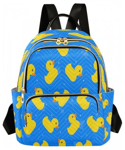 Rubber Ducks Mini Backpack Purse for Women, Blue Travel Backpack Fashion Backpack Lightweight Shoulder Bag Small Casual Daypa...