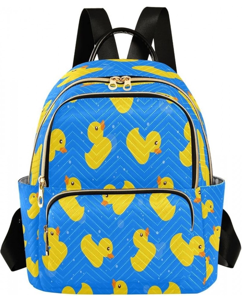 Rubber Ducks Mini Backpack Purse for Women, Blue Travel Backpack Fashion Backpack Lightweight Shoulder Bag Small Casual Daypa...