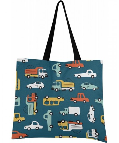 Handbags and Purse Cartoon Transportation Cars for Women Tote Bag Large Capacity Top Vehicle Cars Storage Handle Shopper Shou...