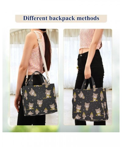 Bears Pattern Corduroy Tote Bag for Women Hobo Crossbody Bag Purse Stylish Shoulder Handbag Messenger Bags, S $13.62 Totes