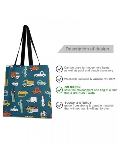 Handbags and Purse Cartoon Transportation Cars for Women Tote Bag Large Capacity Top Vehicle Cars Storage Handle Shopper Shou...