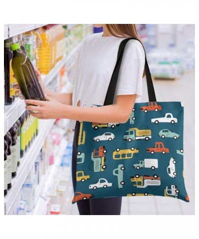 Handbags and Purse Cartoon Transportation Cars for Women Tote Bag Large Capacity Top Vehicle Cars Storage Handle Shopper Shou...