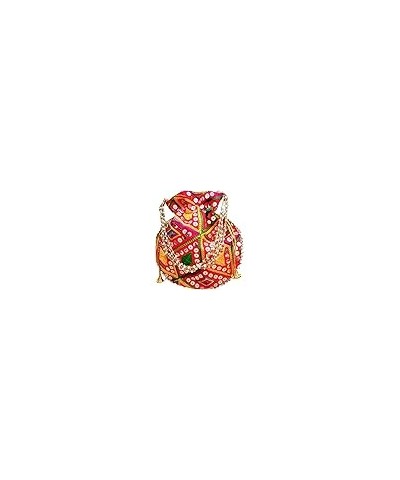 Potli Bag Pearls Handle Ladies Handbag, Lightweight Traditional Worship Batwa Carry For Necklace, Bangles, Ring, Coin, Ideal ...