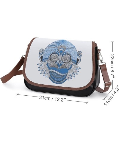 Printed Crossbody Bags Women City Leather Shoulder Bag Satchel Hobo Bags Trendy Horror Red Color13 $25.99 Hobo Bags