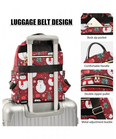 Christmas Tree Snowman Snowflake Fashion Backpack Purse for Women, Casual Daypacks, Ladies Gift for Traveling Hiking Multicol...