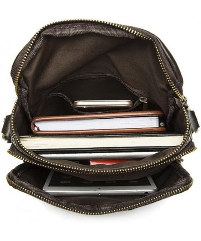 Mens Genuine Leather Satchel iPad Messenger Bag Shoulder Organizer (Coffee) $42.34 Totes