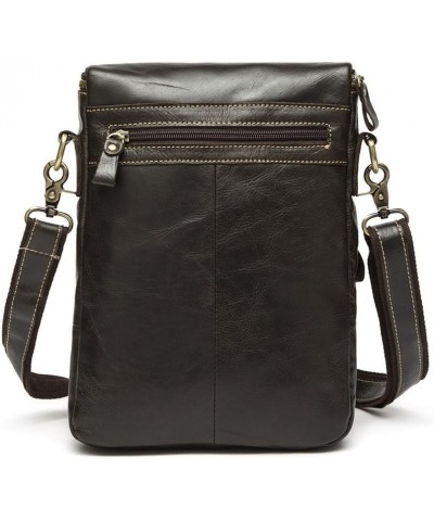 Mens Genuine Leather Satchel iPad Messenger Bag Shoulder Organizer (Coffee) $42.34 Totes