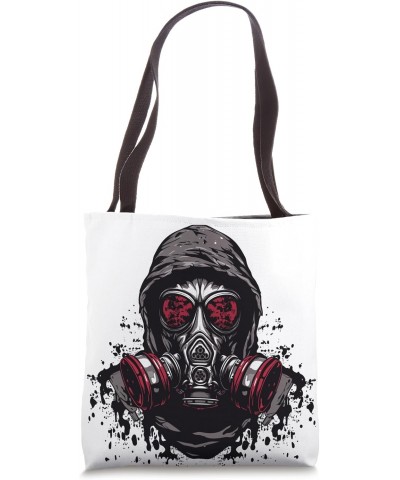 Intriguing Enigma Splatter Gas Masked Figure Tote Bag $13.04 Totes