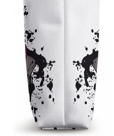 Intriguing Enigma Splatter Gas Masked Figure Tote Bag $13.04 Totes