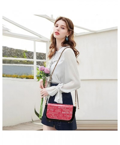 Crossbody Bags for Women Trendy Women's Black Shoulder Bag Small PU Leather Flap Cross Body Bag Handbags Pattern8 $24.59 Cros...