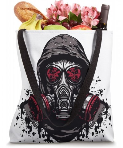 Intriguing Enigma Splatter Gas Masked Figure Tote Bag $13.04 Totes