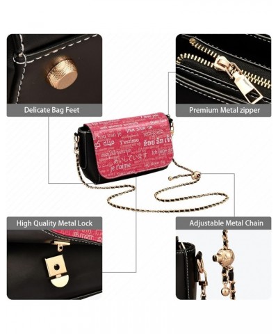 Crossbody Bags for Women Trendy Women's Black Shoulder Bag Small PU Leather Flap Cross Body Bag Handbags Pattern8 $24.59 Cros...