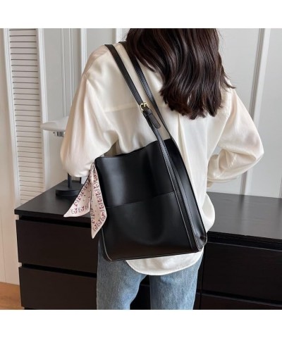 2023 Y2K Purse Shoulder Bucket Bags Hobo Purses and Handbags for Women Leather Handbags (Pink) Black $28.61 Totes