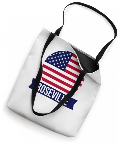 ROSEVILLE - USA - American place name US flag design Tote Bag $11.05 Totes