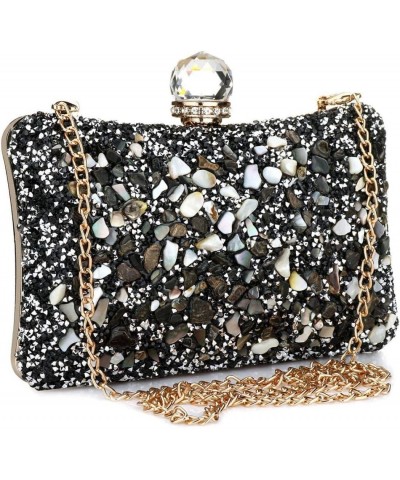 Women Elegant Rhinestone Evening Bags Glitter Vintage Bridal Clutch Purse Wedding Prom Party Handbag Gold $20.20 Evening Bags