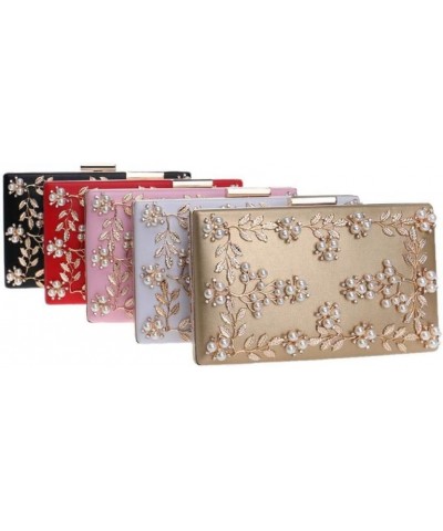 Clutch Evening Bag, Flower Beaded Embroidered Bag, Lady Clutch Bag, Reception Party Bag Red $15.40 Evening Bags