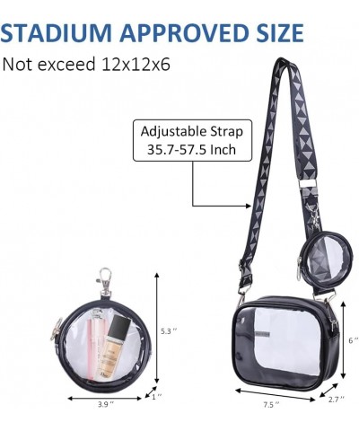 Clear Bag Stadium Approved, Small Clear Crossbody Bag for Concerts Sports Events, Clear Purse for Men & Women $7.79 Crossbody...