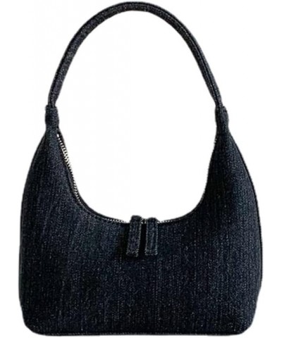 Denim Shoulder Bag Denim Purses and Handbags for Women Jean Bag Y2k Purse Small Denim Purse Jeans Bag Black $12.15 Totes