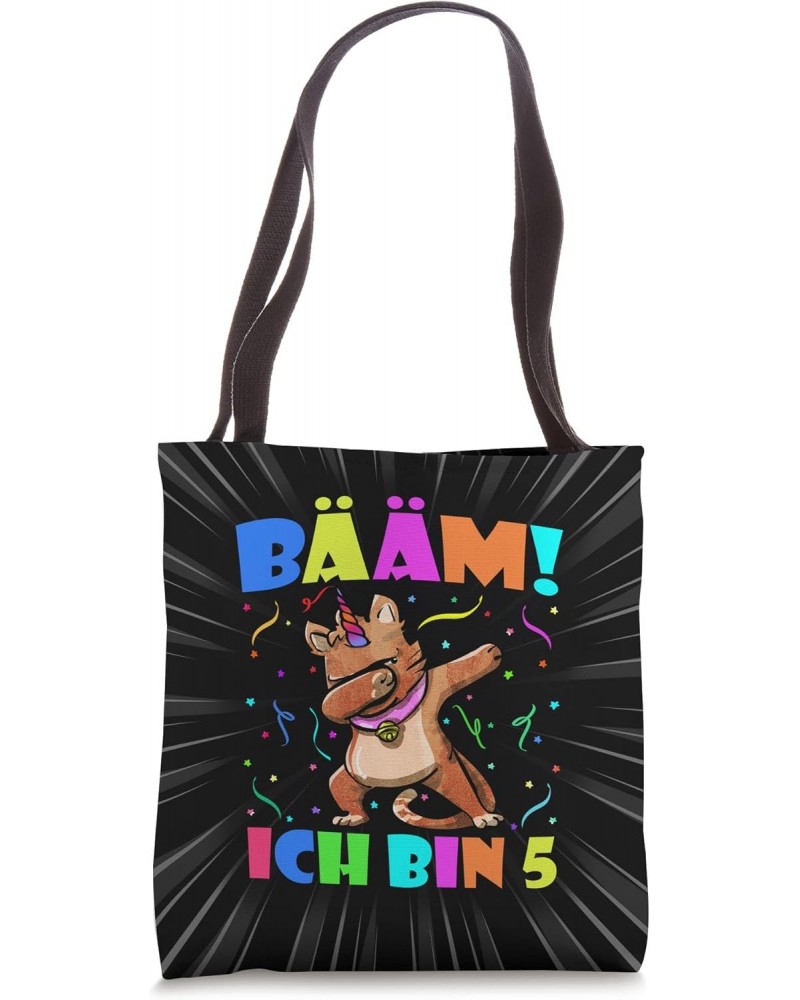 Dabbing Caticorn - Bääm Ich Bin 5 Kids 5th Birthday Party Tote Bag $11.98 Totes