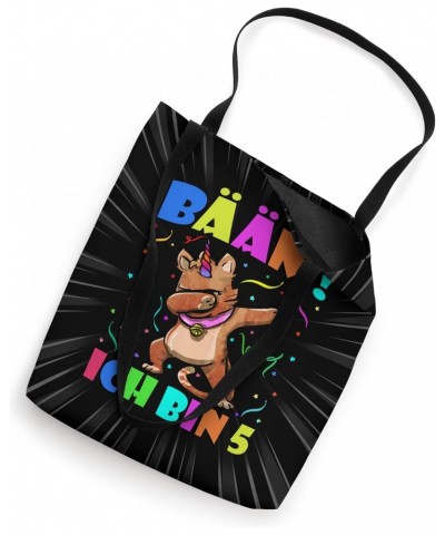 Dabbing Caticorn - Bääm Ich Bin 5 Kids 5th Birthday Party Tote Bag $11.98 Totes