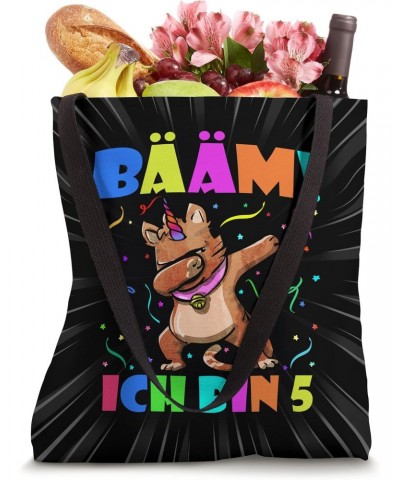 Dabbing Caticorn - Bääm Ich Bin 5 Kids 5th Birthday Party Tote Bag $11.98 Totes