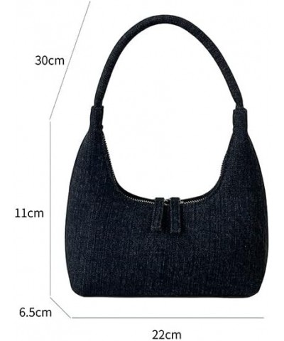 Denim Shoulder Bag Denim Purses and Handbags for Women Jean Bag Y2k Purse Small Denim Purse Jeans Bag Black $12.15 Totes