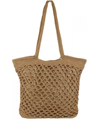 Fashion Handbags Women Woven Straw Bag Summer Beach Tote Purse Light Brown $15.92 Totes