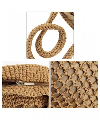 Fashion Handbags Women Woven Straw Bag Summer Beach Tote Purse Light Brown $15.92 Totes