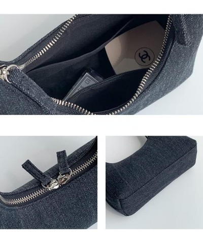 Denim Shoulder Bag Denim Purses and Handbags for Women Jean Bag Y2k Purse Small Denim Purse Jeans Bag Black $12.15 Totes