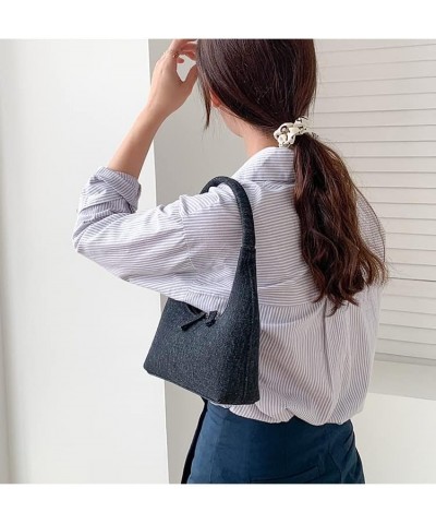 Denim Shoulder Bag Denim Purses and Handbags for Women Jean Bag Y2k Purse Small Denim Purse Jeans Bag Black $12.15 Totes