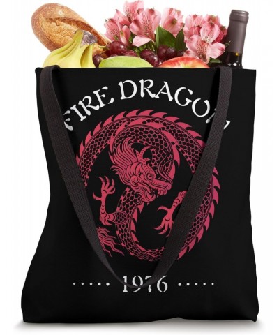 1976 Year of the Dragon, Birthday 1976, Chinese Fire Dragon Tote Bag $17.39 Totes