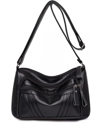 Crossbody Bags for Women Lightweight Messenger Purses and Handbags PU Leather Shoulder Pocketbooks Black $29.36 Totes