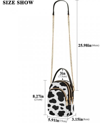 Cow Pattern Crossbody Bags for Women Crossbody Bag Shoulder Bag with Chain Strap for Travel Daily Use $10.40 Crossbody Bags