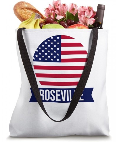 ROSEVILLE - USA - American place name US flag design Tote Bag $11.05 Totes