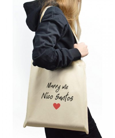 Marry Me Nico Santos Tote bag for Women And Men Graphic Shoulder Bags Casual Cloth Purses and Aesthetic Handbags $21.42 Totes