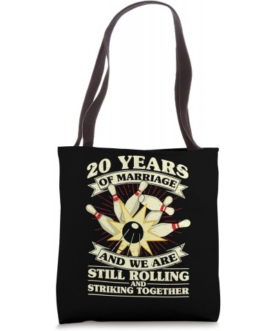 20th Wedding Anniversary Bowling Married Wife Husband Tote Bag $12.50 Totes