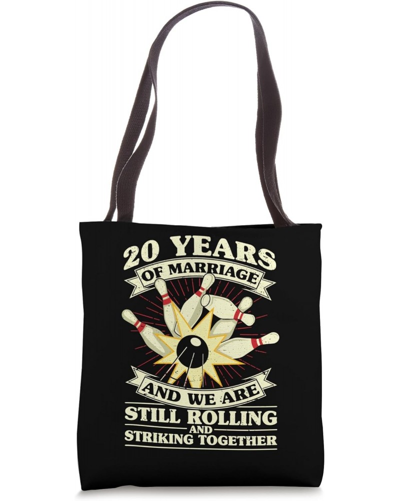 20th Wedding Anniversary Bowling Married Wife Husband Tote Bag $12.50 Totes