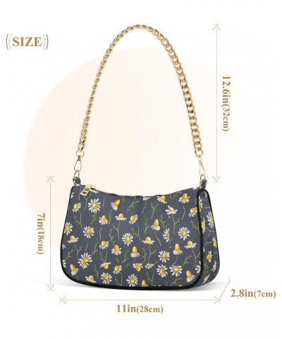 Daisies Shoulder Bag for Women Crossbody Small Tote Bag Purses with Zipper Closure Handbag for Girl Travel Shopping $16.79 Sh...