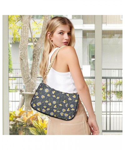 Daisies Shoulder Bag for Women Crossbody Small Tote Bag Purses with Zipper Closure Handbag for Girl Travel Shopping $16.79 Sh...