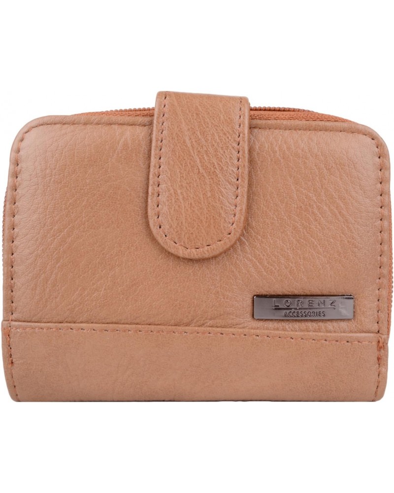 Womens Genuine Leather Bi-Fold RFID Protected Money/Coin Holder/Pouch/Purse - Tan $10.50 Wallets