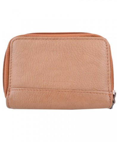 Womens Genuine Leather Bi-Fold RFID Protected Money/Coin Holder/Pouch/Purse - Tan $10.50 Wallets