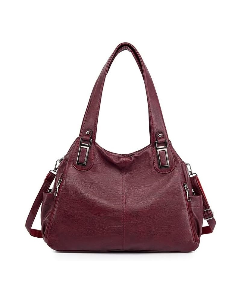 Small Shoulder Bag for Women Classic Clutch Trendy Tote HandBag Crossbody Purse with Zipper Closure Red $119.35 Totes